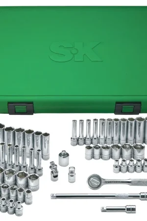 1/4 In Dr Fractional & Metric Socket Set - 60-Pc - SK Hand Tool Buy Direct