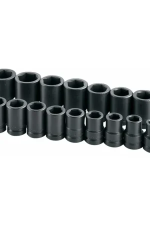 1 In Dr 6-Pt Deep SAE Impact Socket Set - 19-Pc - SK Hand Tool Grab Now