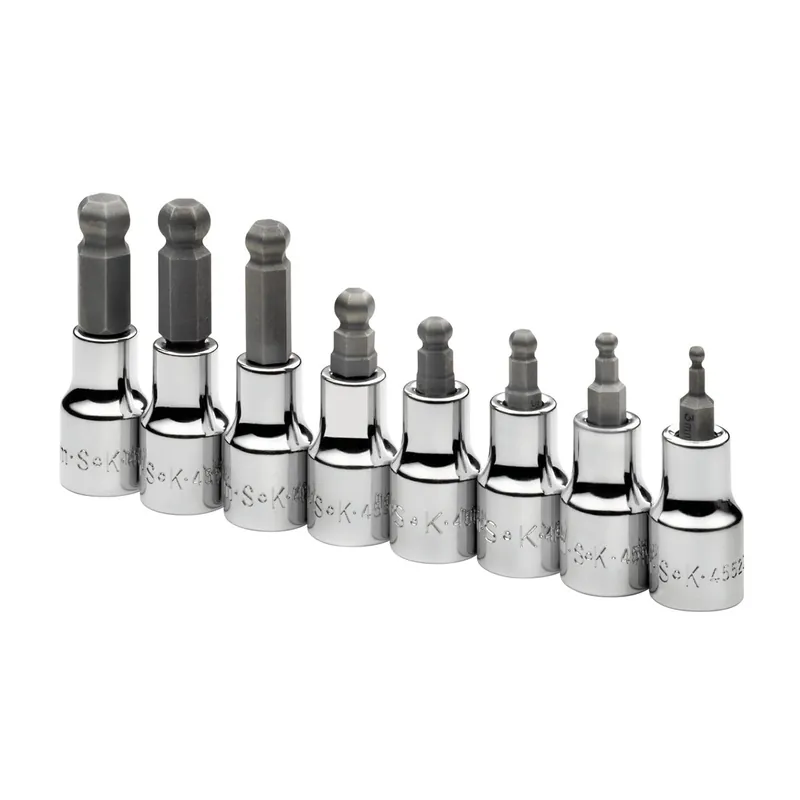 Super Sale 3/8 In Dr Metric Ball Hex Bit Socket Set - 8-Pc - SK Hand Tool