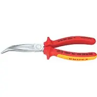 2626-8 Snipe Nose Side Cutting Pliers (1000V) - 40? Bent Jaw 26 - Knipex-Werk Free Shipping