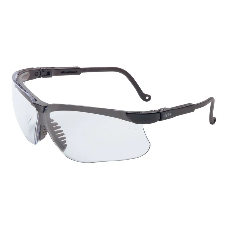 Genesis Glasses - Black Frame / Clear Lens w/ Anti-Fog Coating - Uvex Genuine