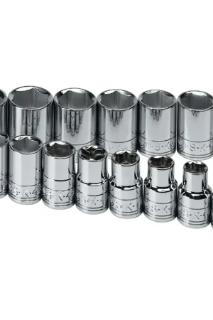 1/2 In Drive 6 Pt Metric Socket Set - 15-Pc - SK Hand Tool Modern