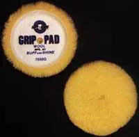 Yellow Self-Centering Wool Blend Buffing Pad - 7 1/2 In w/ 1 1/2 - Buff And Shine Hot Picks