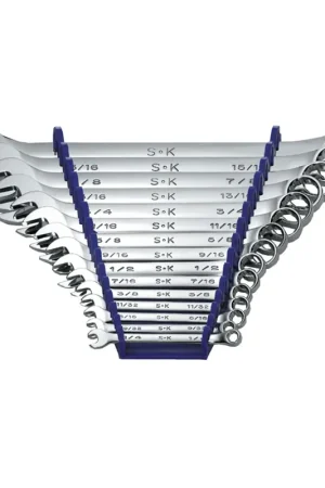 SuperKromer Fractional Combo Wrench Set - 15-Pc - SK Hand Tool Low Price