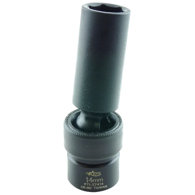 Flash Sale 14mm Deep Flex Impact Socket 3/8" Drive 6-Point - K Tool International