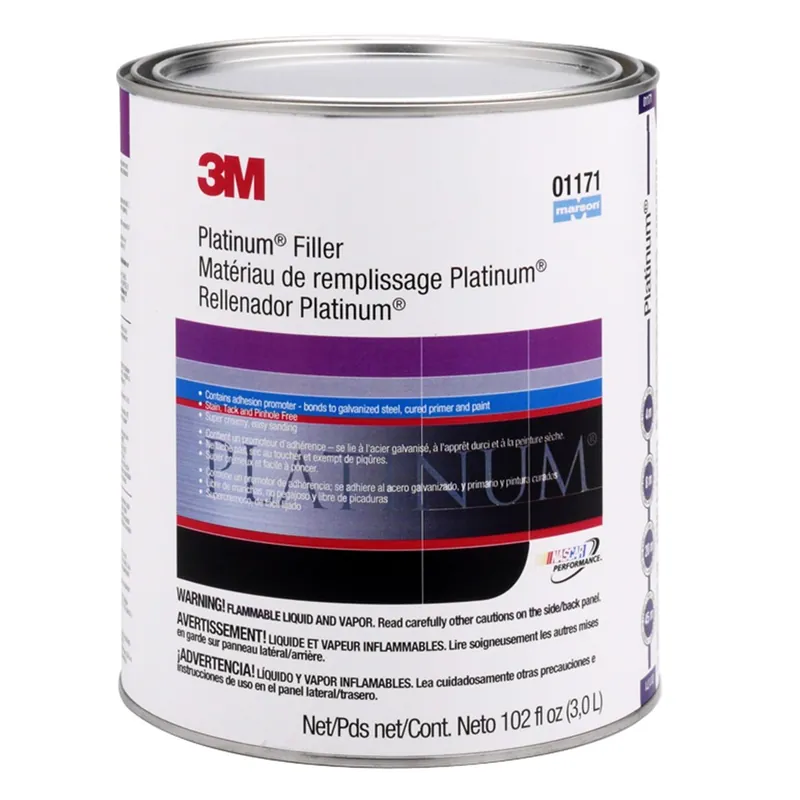 Authentic HAZMAT - Platinum(R) Premium Body Filler w/Hardener - Gal - 3M - Marson