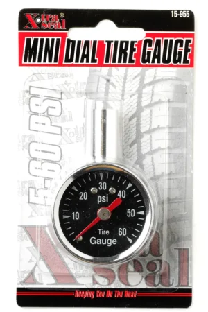 X-tra Seal MINI DIAL TIRE GAUGE, CARDED - Xtra Seal New Arrival