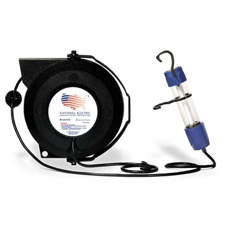 Fluorescent Light w 50 Ft OSHA Reel - National Electric USA Next Day Delivery