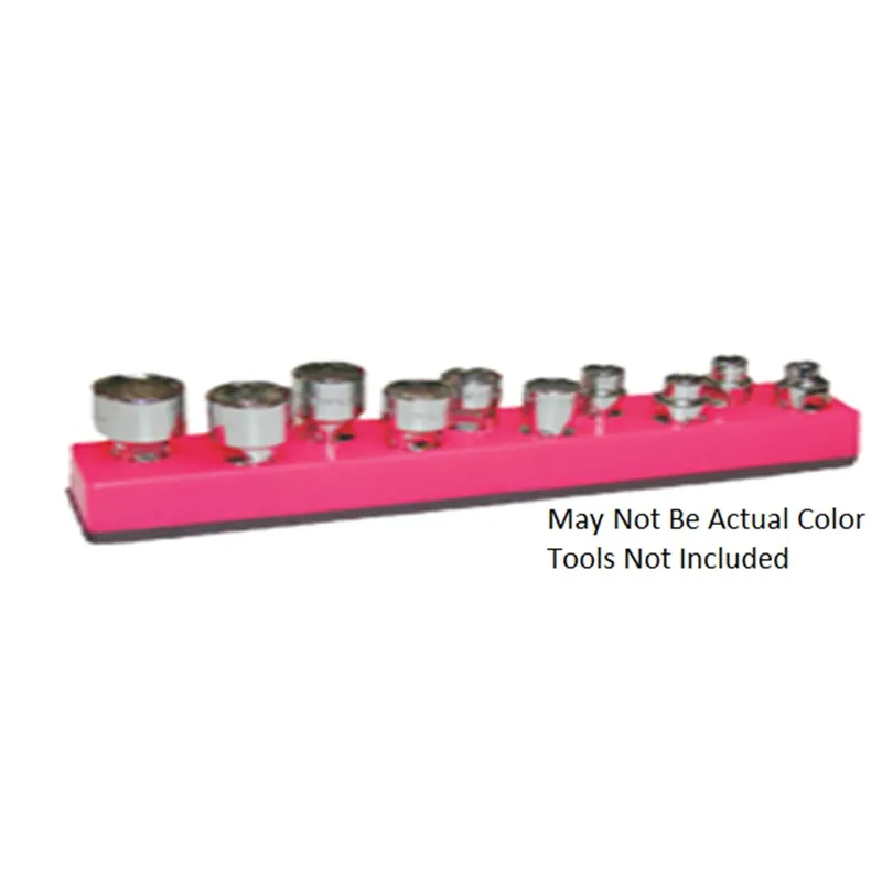 1/4 Inch Drive Universal Socket Organizer w/ Magnetic Base - Bla - Mechanics Time Saver Clearance