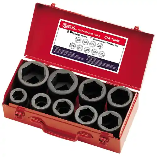 9PC 1" Dr. SAE Impact Socket Set - Genius Tools Hot Deal