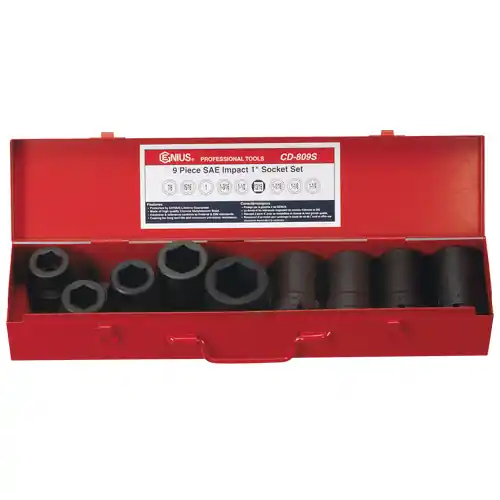 Best Choice 8PC 1" Dr. SAE Deep Impact Socket Set - Genius Tools