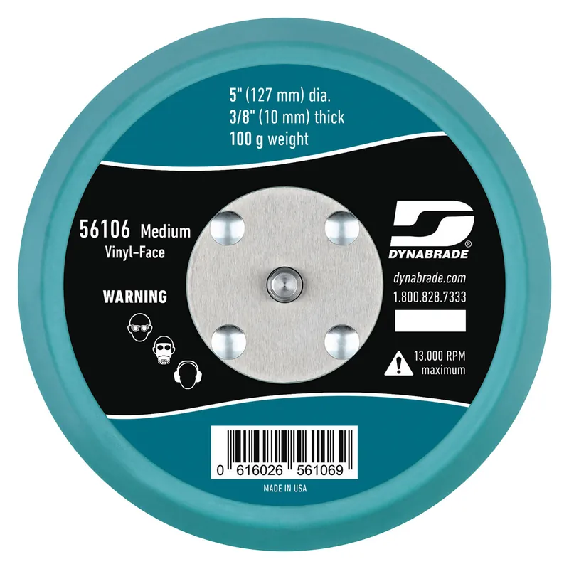 5" (127 mm) Dia. Non-Vacuum Disc Pad, Vinyl-Face - Dynabrade Buy Online