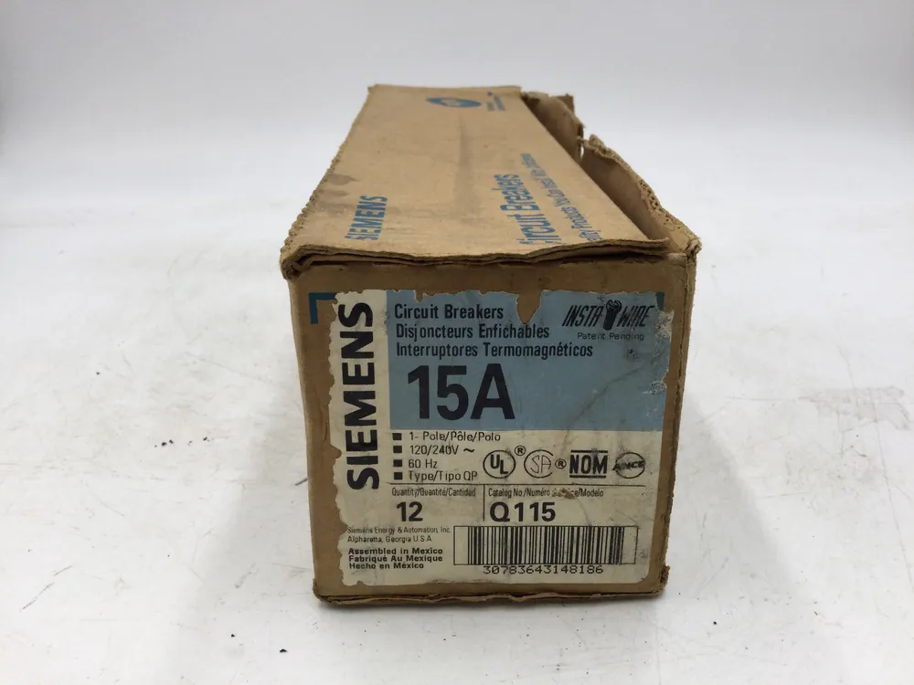 Professional Grade Siemens/ITE/Gould Q115 15 Amp 1 Pole 120/240V Type QP Circuit Breaker