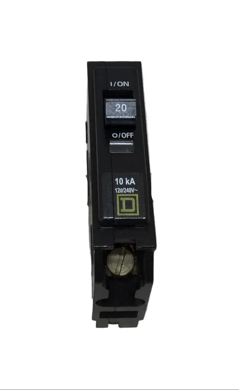 Super Sale Square D QOB120 20 Amp 1 Pole 120/240V Breaker - Yellow Face