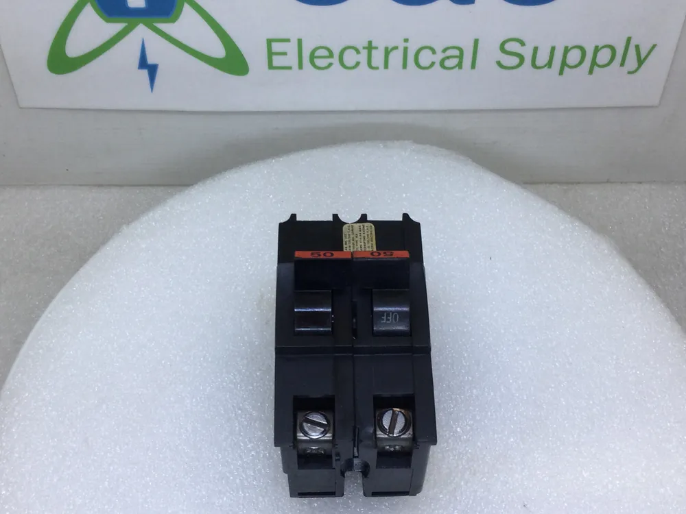 Price Drop FPE, Challenger, Federal Electric NA250 50 Amp 2-Pole Stab-Lok Breaker, Thick