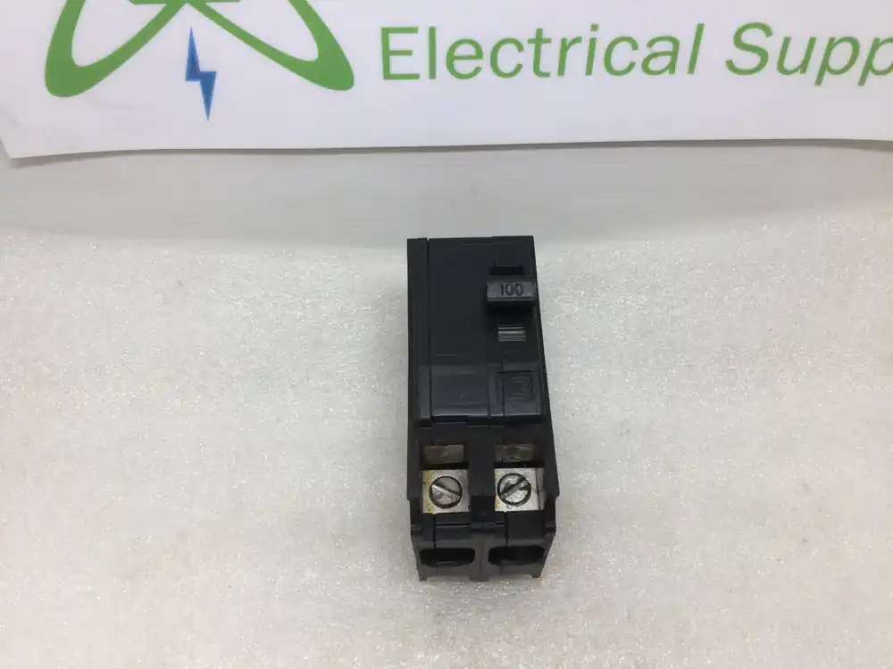 Popular Square D QO2100 100 Amp 2 Pole 120/240V Circuit Breaker - Black Face