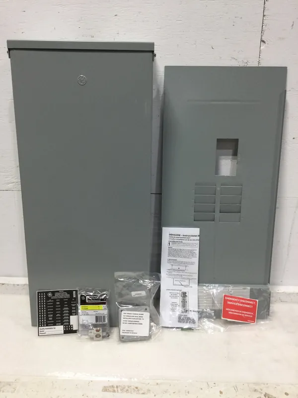 GE General Electric TM820RCUFLP 200A 120/240VAC 8 Space/16 Circuits Outdoor Main Breaker Included Load Center Hassle-Free Returns