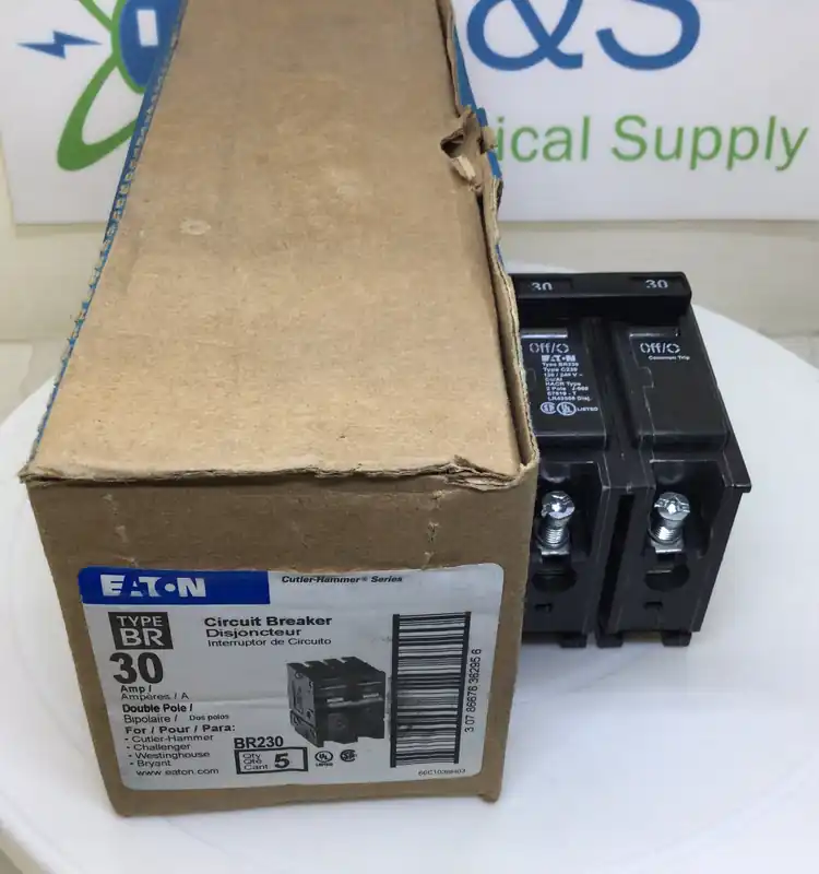 Eaton/Cutler Hammer BR230/C230 30 Amp 2 Pole 120/240V Circuit Breaker Viral