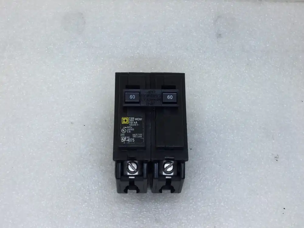 Square D/Homeline HOM260 60 Amp 2 Pole 120/240V Circuit Breaker - Yellow Face Editor’s Pick