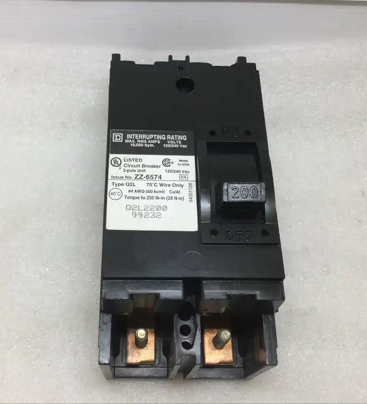 Best Seller Square D Q2L2200 200 Amp 2 Pole 120/240V Type Q2L Circuit Breaker