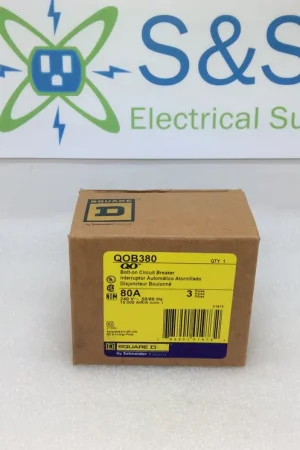 Top Pick Square D QOB380 80 Amp 3 Pole 240v 10ka Bolt In Circuit Breaker