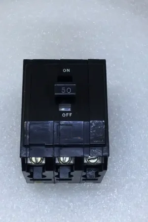 Worldwide Shipping Square D QOB350 50 Amp 3 Pole 240V Bolt On Circuit Breaker - Cosmetic Flaw