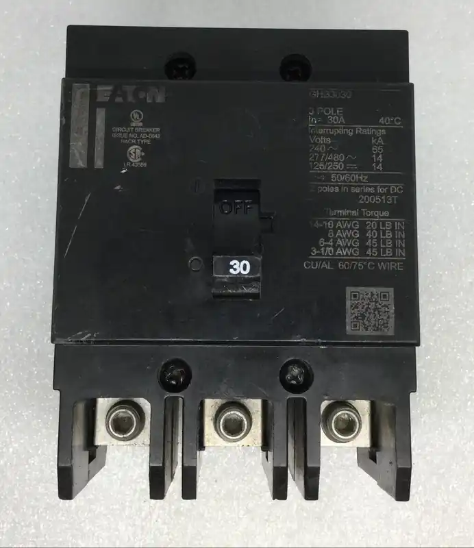 Eaton GHB3030 30 Amp 3 Pole 480V Bolt on Circuit Breaker Worldwide Shipping