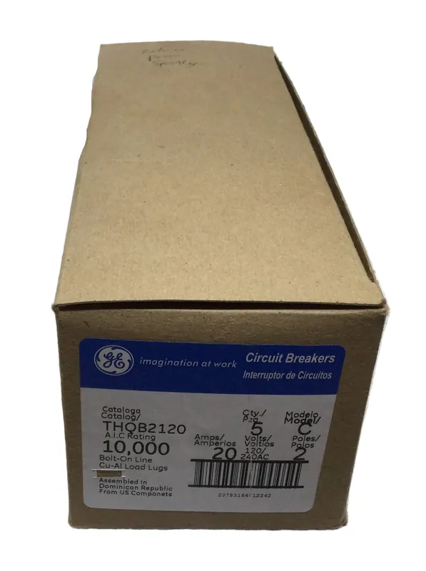 Latest GE THQB2120 20 Amp 2 Pole 240V Bolt on Circuit Breaker