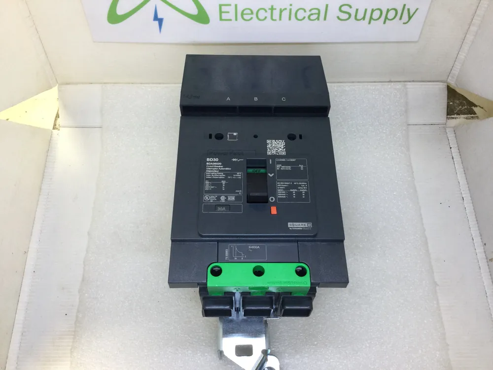 Must Have Square D BDA36030 30 Amp 3 Pole 600V 18KA PowerPact I Line Circuit Breaker