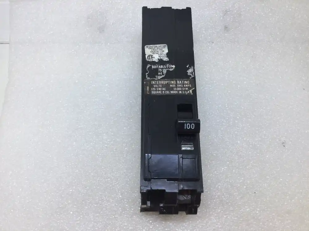 Exclusive Offer Square D Q12100TF 100 Amp 2 Pole 120/240v Type Q1TF Top Feed Circuit Breaker