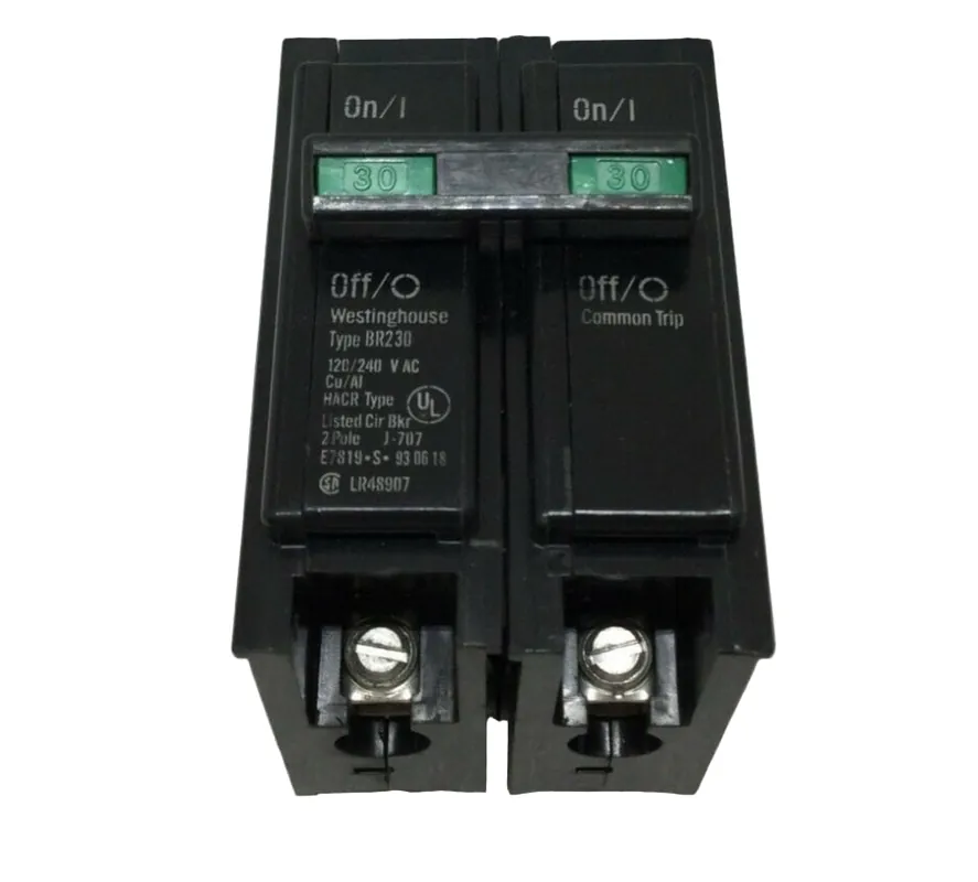 Westinghouse BR230 30 Amp 2 Pole 120/240V Type BR Circuit Breaker Clearance