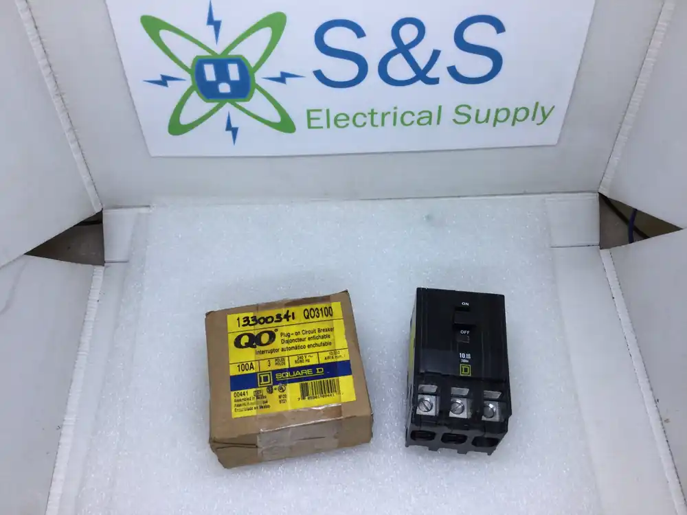 Free Delivery Square D QO3100 100 Amp 3 Pole 240V Circuit Breaker