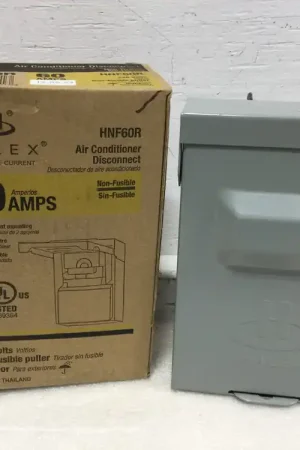 Halex HNF60R 60A 120/240V Non-Fused AC Pull Out Disconnect 7 3/8" x 5 1/8" In Demand