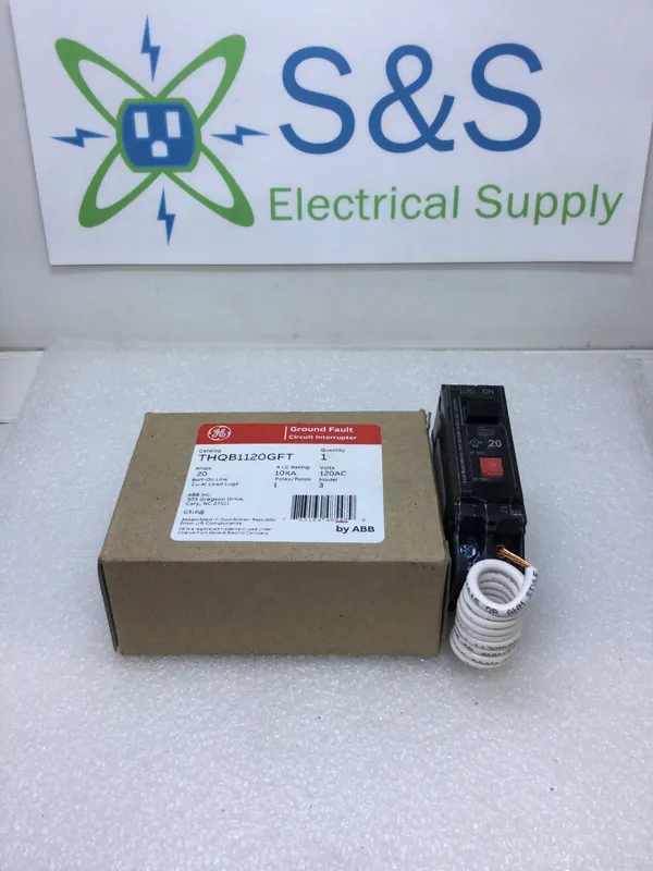New Arrival GE THQB1120GFT 20 Amp 1 Pole 120 Volt Bolt-On GFCI Ground Fault Breaker