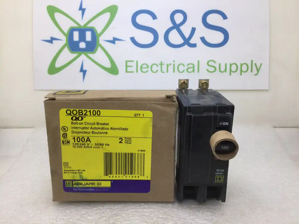 Buy Today Square D QOB2100 100 Amp 2 Pole 120/240V Circuit Breaker
