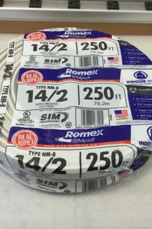 CME/Southwire Non-Metallic Sheathed Cable NM-B 14/2 AWG With Ground 600V Romex In Demand