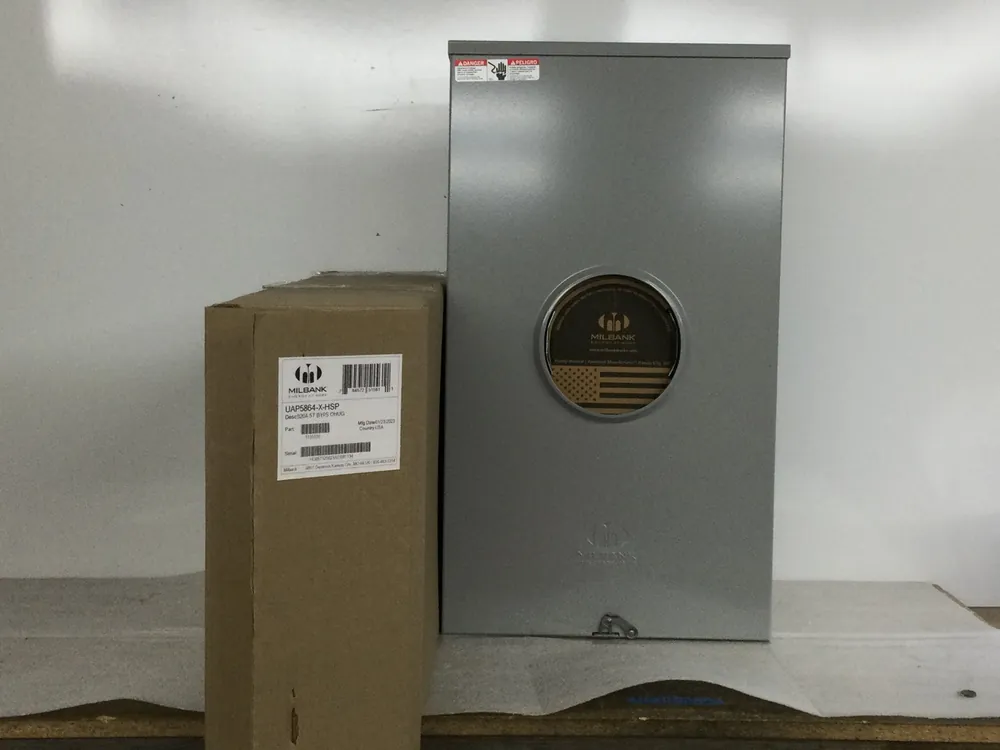 Milbank UAP5864-X-HSP 5 Terminal Ringless Bypass Lever Single Position 5 Terminal 320A 600 VAC Reduced Price