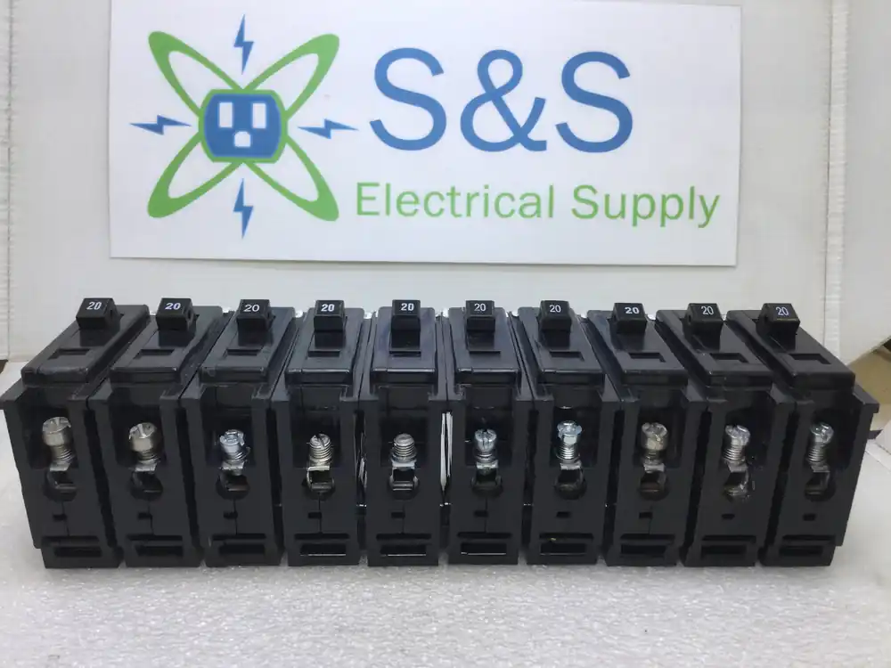Markdown Cutler Hammer BAB1020 20 Amp 1 Pole Type BA Quicklag Circuit Breaker - Lot of 10