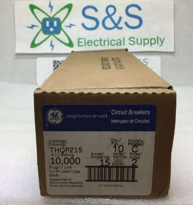 Fast Shipping GE/General Electric THQP215 15 Amp 2 Pole 120/240V Circuit Breaker