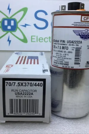 Bulk Order Amrad USA2222A 70+7.5MFD +10%/-5% 370/440V 50/60Hz Capacitor w/ CPT