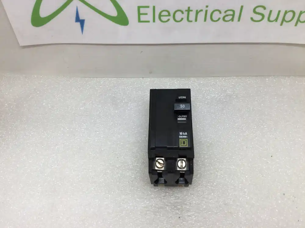 Buy Online Square D QOB250 50 Amp 2 Pole 120/240V Circuit Breaker - Yellow Face