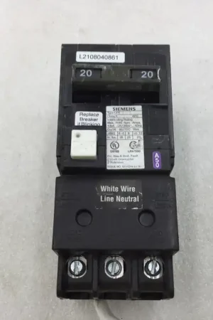 Top Rated Siemens QF220AP 20 Amp 2 Pole 240V GFI Type QPF Circuit Breaker
