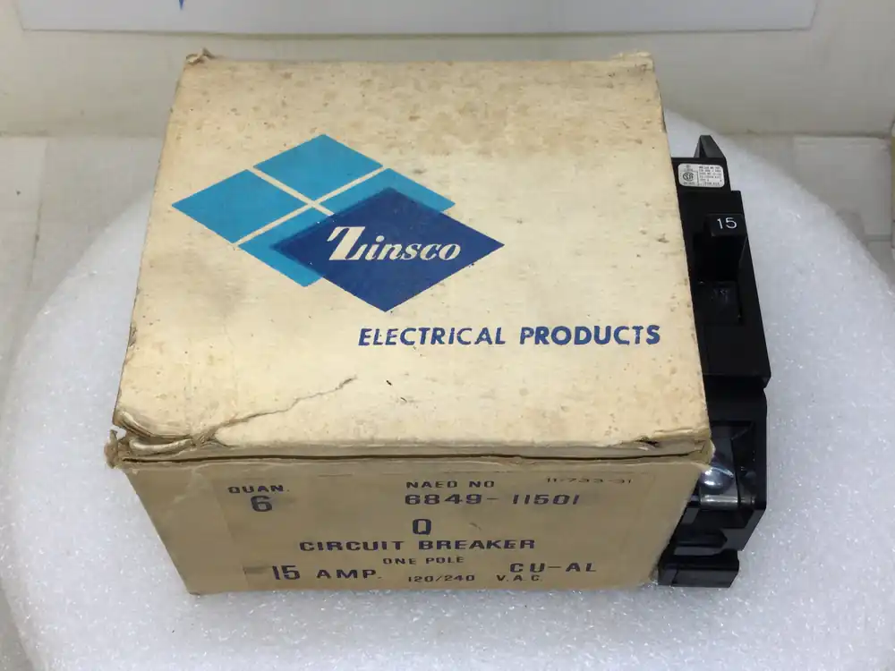 New Release GTE Sylvania/Zinsco/Challenger/T&B Q115 15 Amp 1 Pole 120/240V Circuit Breaker