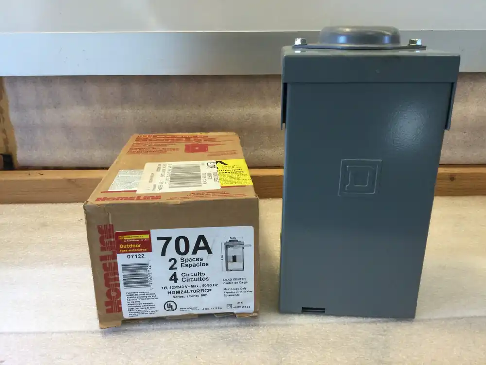 Square D HomeLine HOM2-4L70RBCP 70 Amp 2-Spaces 4-Circuits 120/240V Load Center Buy Today