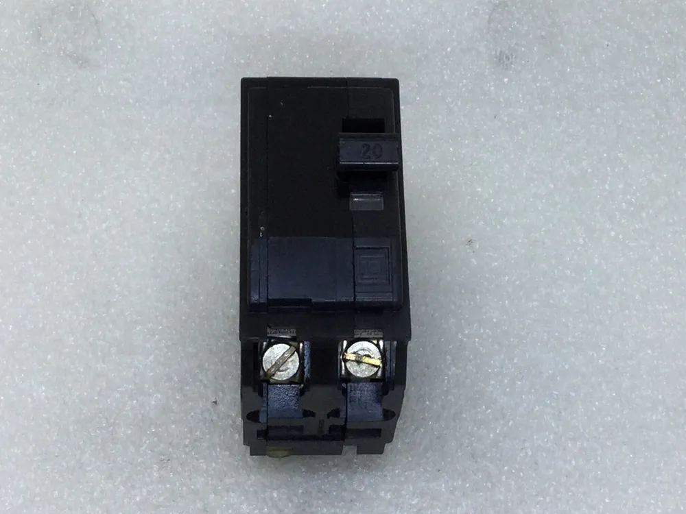 Best Choice Square D QO220 20 Amp 2 Pole 120/240V Circuit Breaker - Black Face