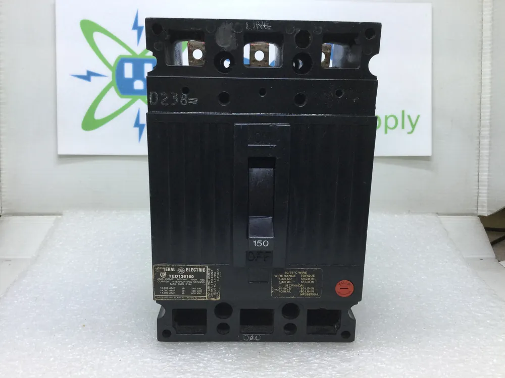 GE General Electric TED134150 150 Amp 3 Pole 480V Circuit Breaker Limited Offer