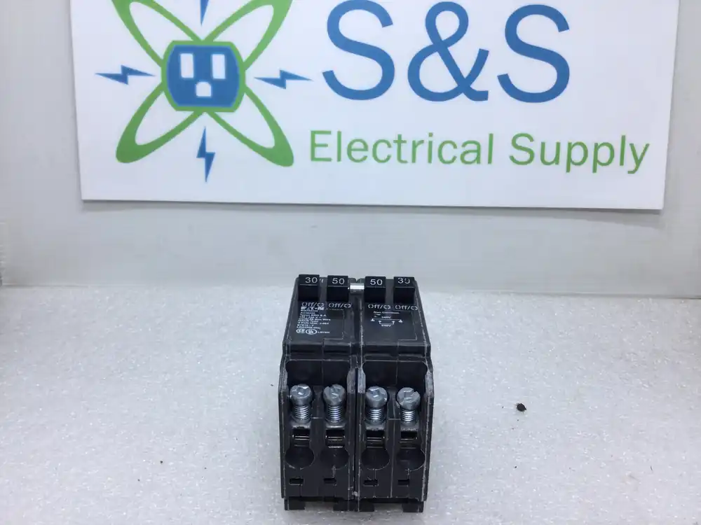 Genuine Eaton BQ230250/A230250 30/50 Amp 4 Pole Quad 120/240V Circuit Breaker