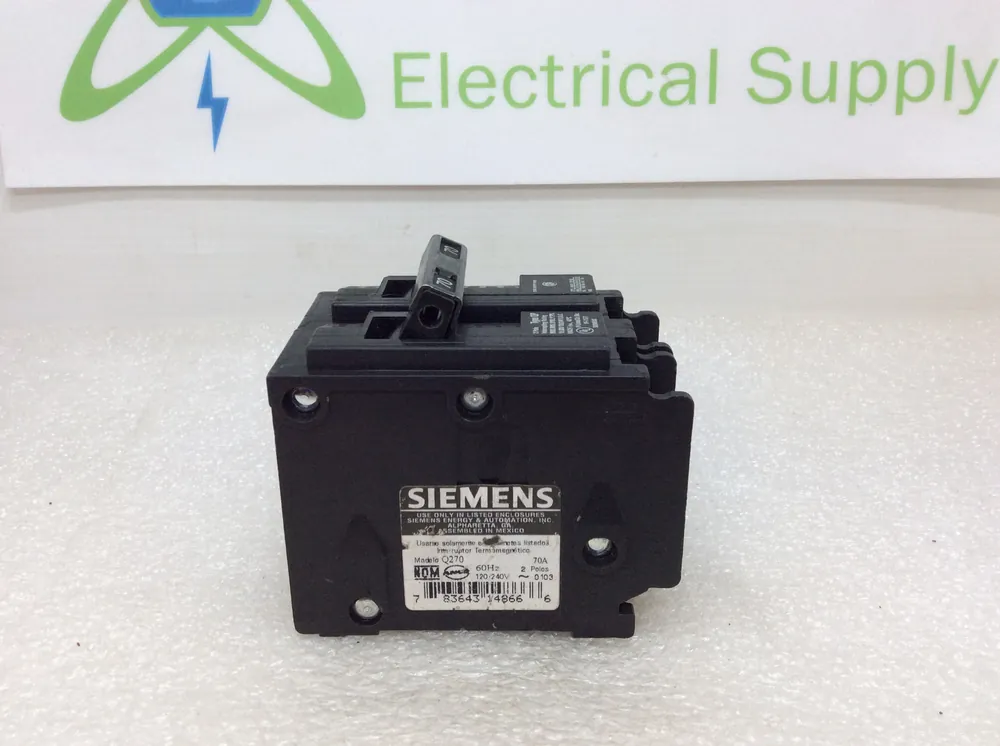 Best Price Siemens/ITE/Gould Q270 70 Amp 2 Pole 120/240V Type QP Circuit Breaker