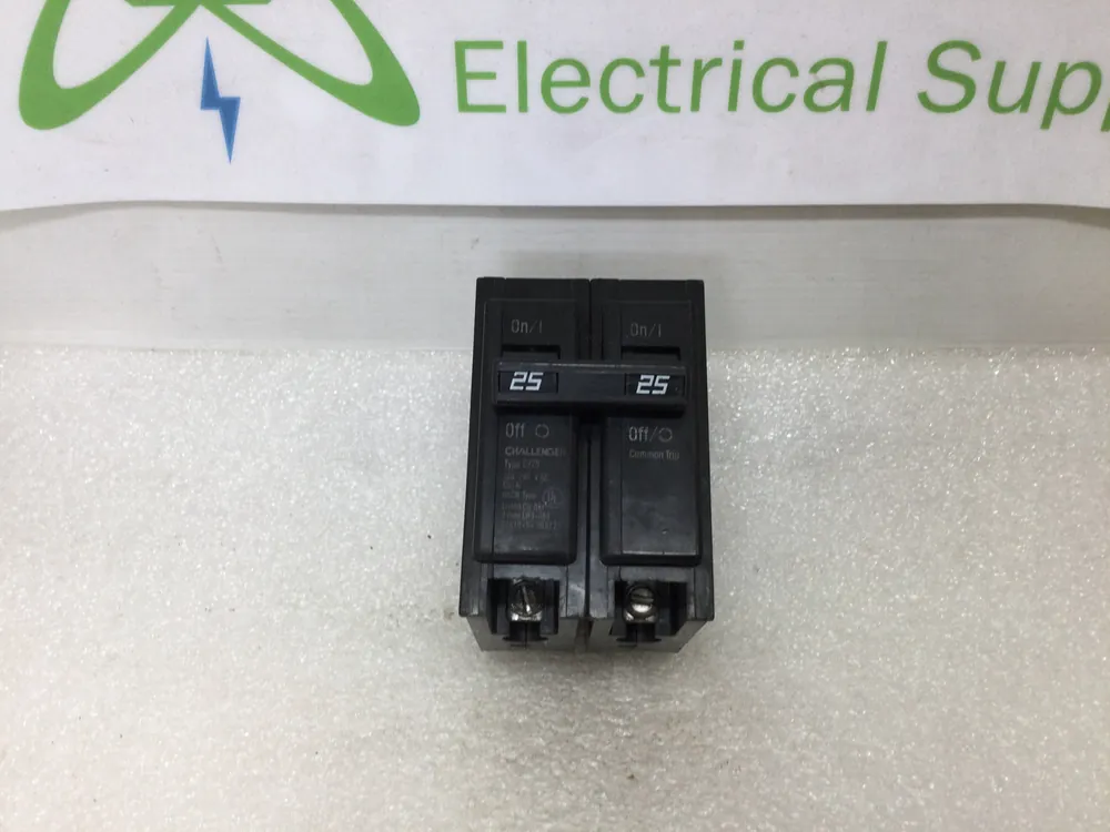 Challenger C225 25 Amp 2 Pole 120/240V Type C Circuit Breaker - Printed Face Secure Checkout