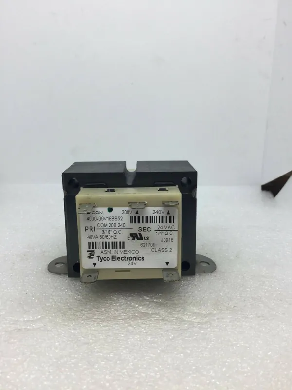 Buy Direct Tyco Goodman Transformer 4000-09V18BB52 Primary Com 208 240 3/16"QC Secondary 24 Vac 1/4" QC